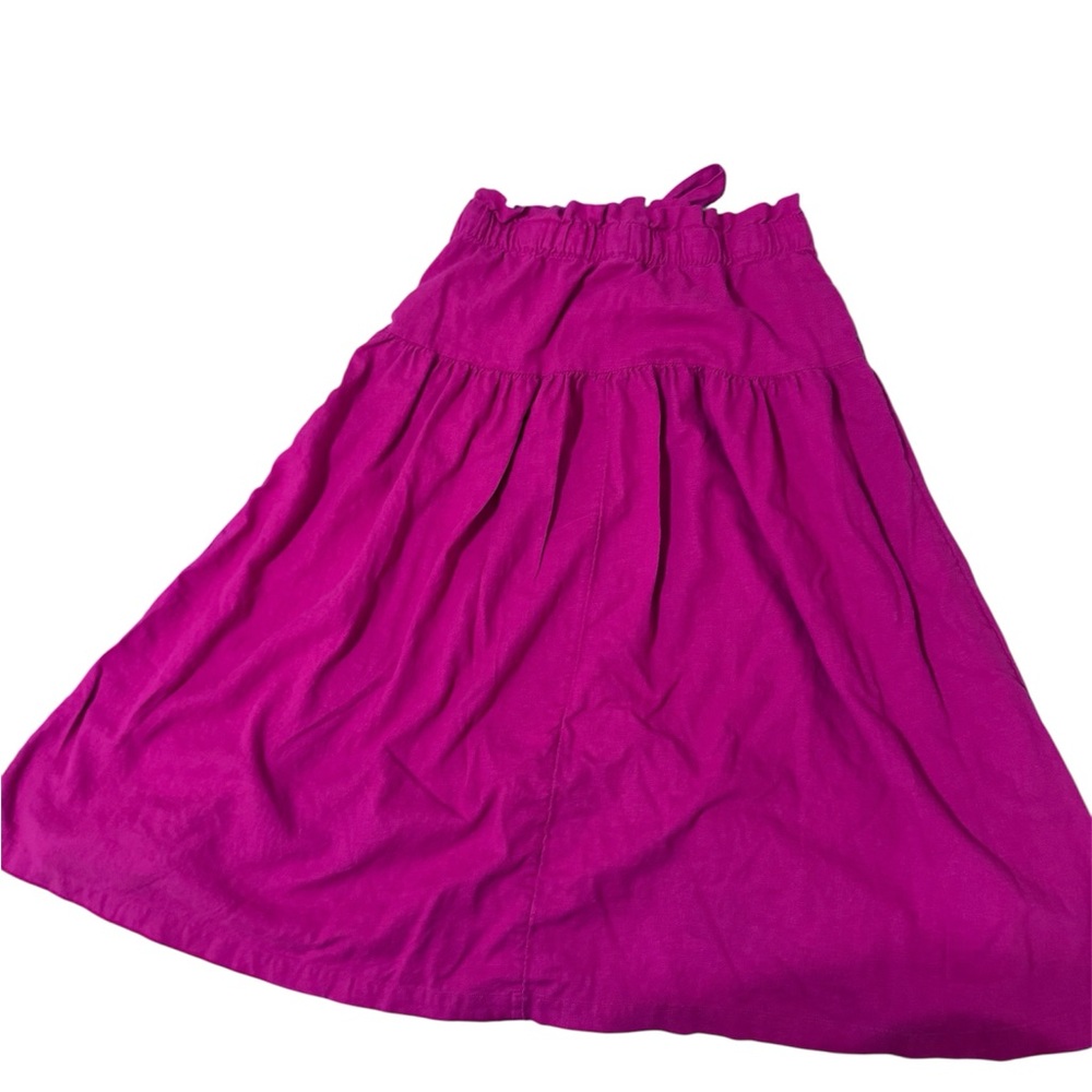 Universal Thread Fuchsia Button-Down A-Line Skirt - image 5